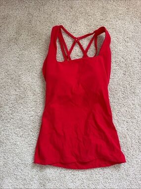 Red Strappy Women's Tank Top XS